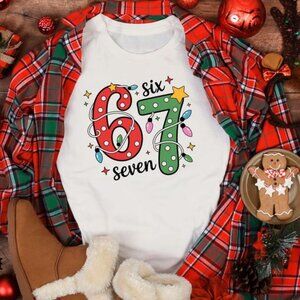 Six Seven Christmas Shirt, Viral 6 7 Meme Tee, Funny Xmas Graphic T-Shirt 103